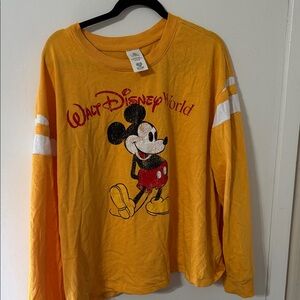 Disney Yellow Mickey Mouse Long Sleeve Shirt